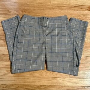Nine West Plaid Tapered Casual Dress Pants